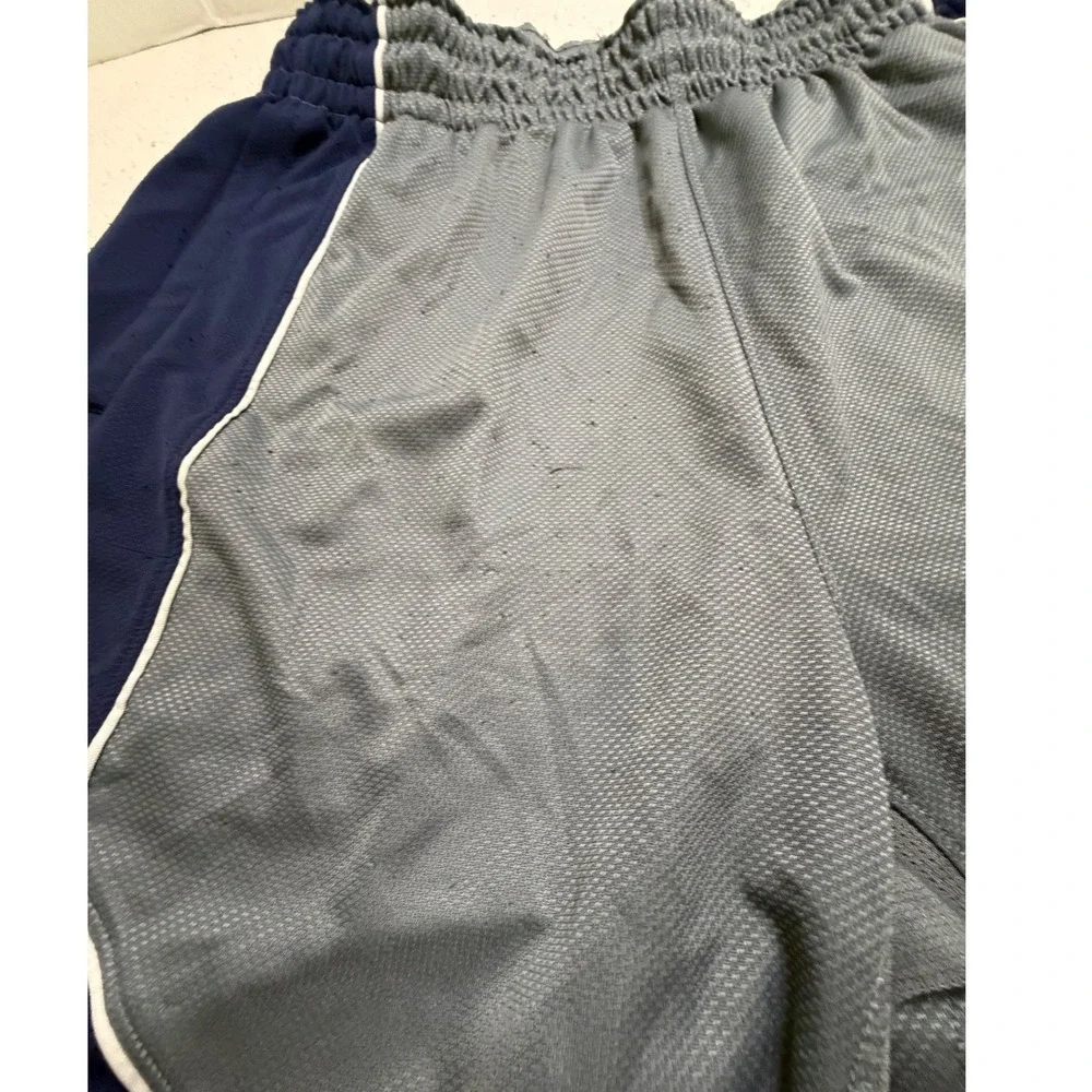 Jordan Mens Dri-FIT Mesh Basketball Shorts Grey Navy Blue Jumpman Size M